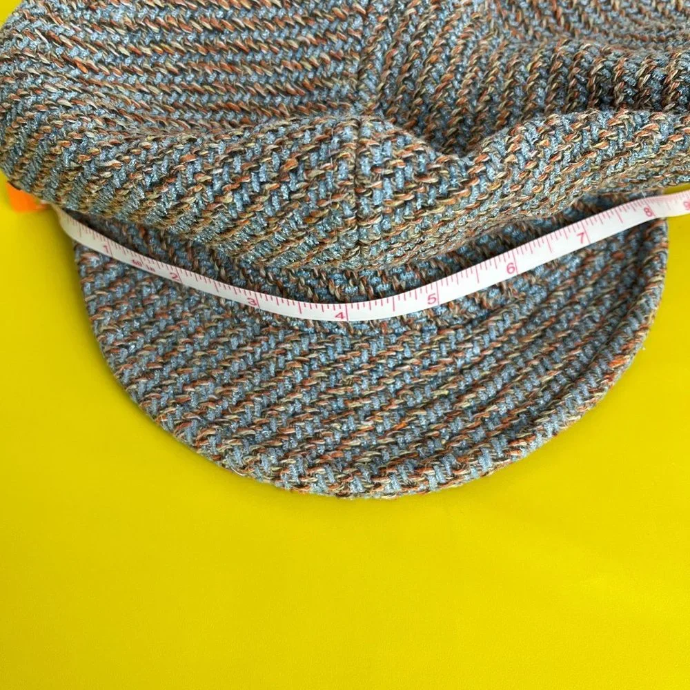 Mixit Y2K Newsboy Hat, Blue Green Orange Brown, OS - Picture 4 of 8